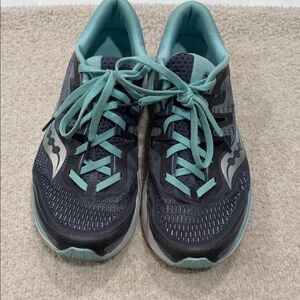 Saucony Everun Guide ISO 2 | Women's Teal and Gray Sneakers
